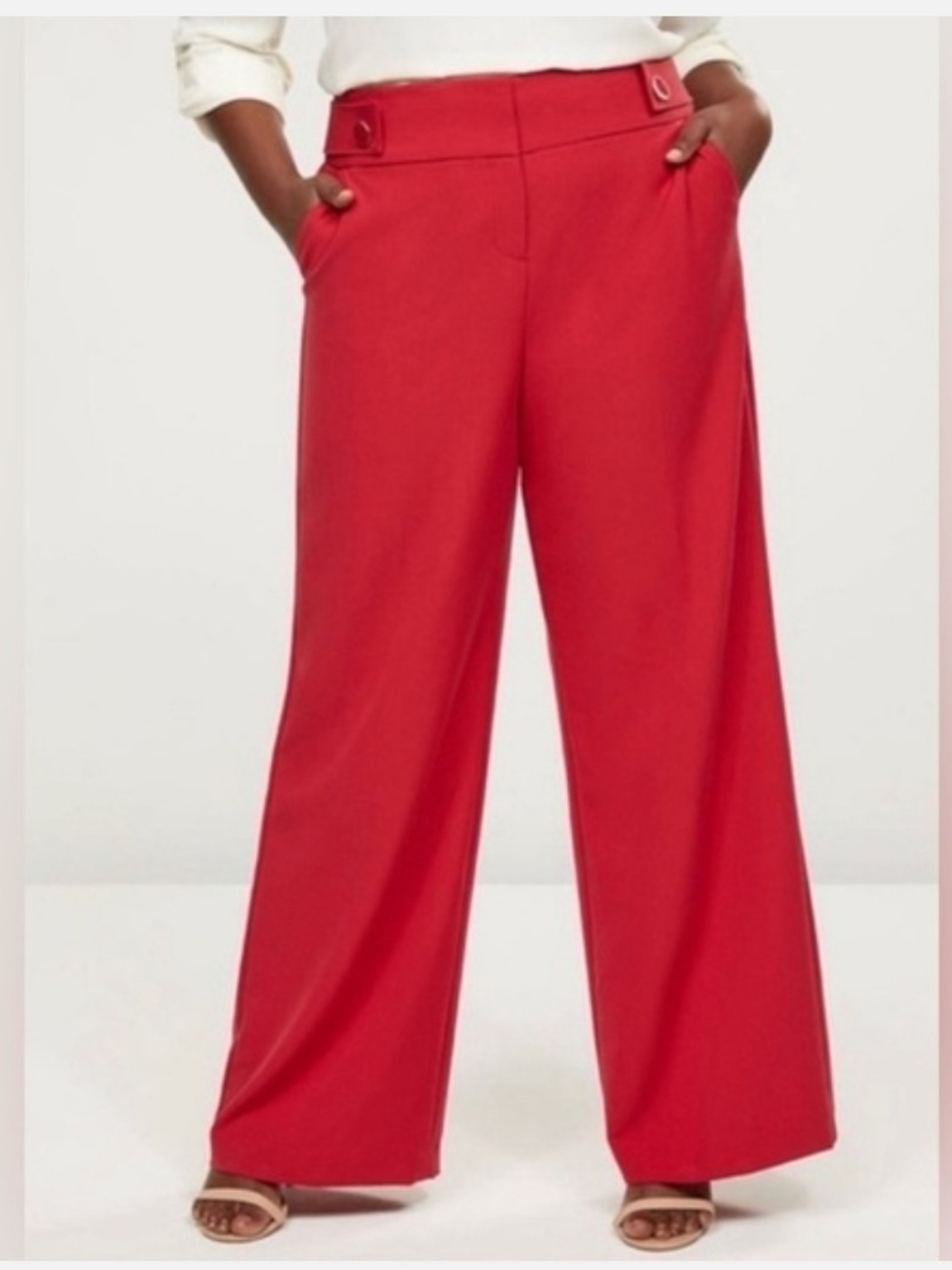 Lane Bryant The Allie Wide Leg Trouser Pants in Ref